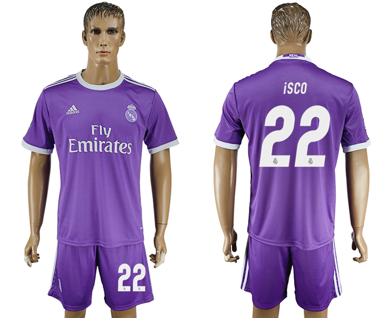 2016-17 Real Madrid 22 ISCO Away Soccer Jersey