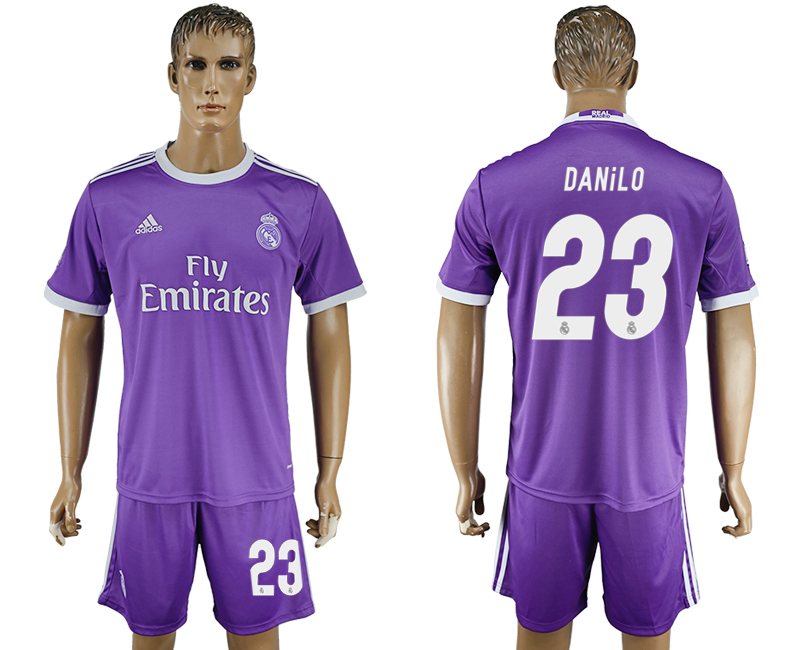2016-17 Real Madrid 23 DANILO Away Soccer Jersey