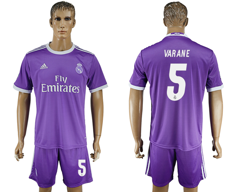 2016-17 Real Madrid 5 VARANE Away Soccer Jersey