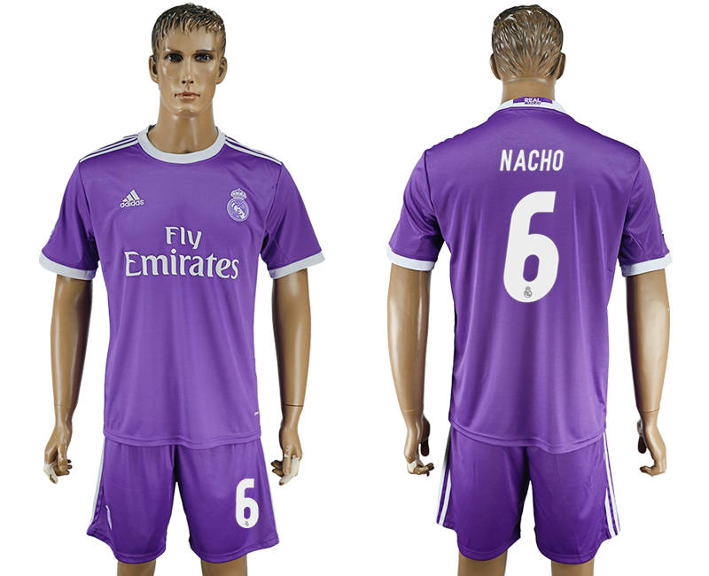 2016-17 Real Madrid 6 NACHO Away Soccer Jersey