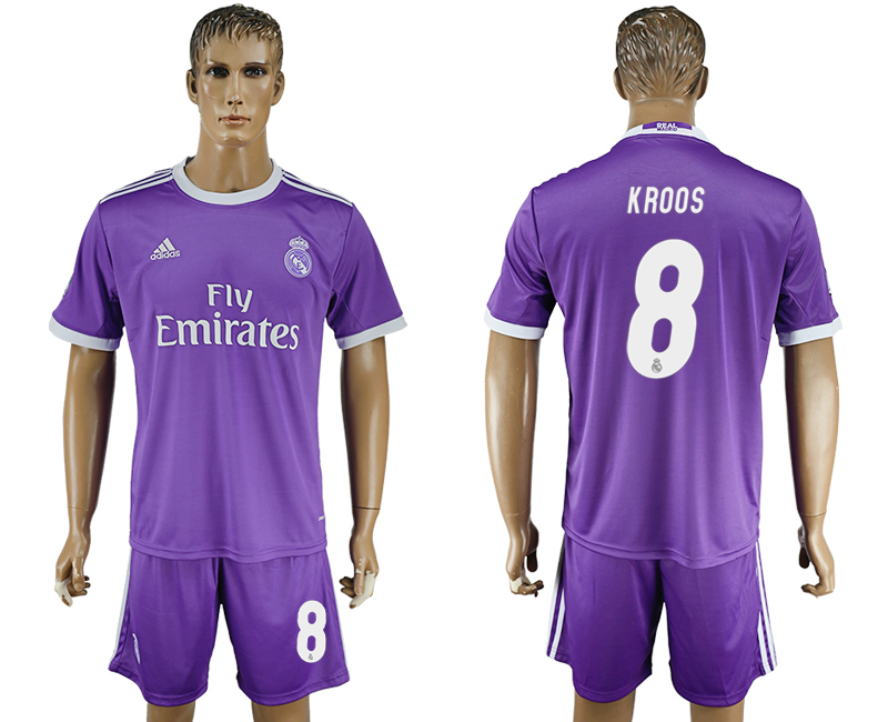 2016-17 Real Madrid 8 KROOS Away Soccer Jersey