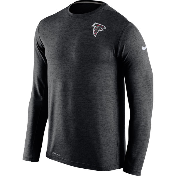 Nike Atlanta Falcons Black Dri-Fit Touch Long Sleeve Performance Men's T-Shirt