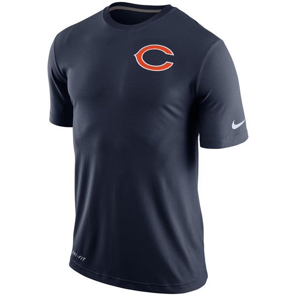 Nike Chicago Bears Navy Dri-Fit Touch Performance Men's T-Shirt