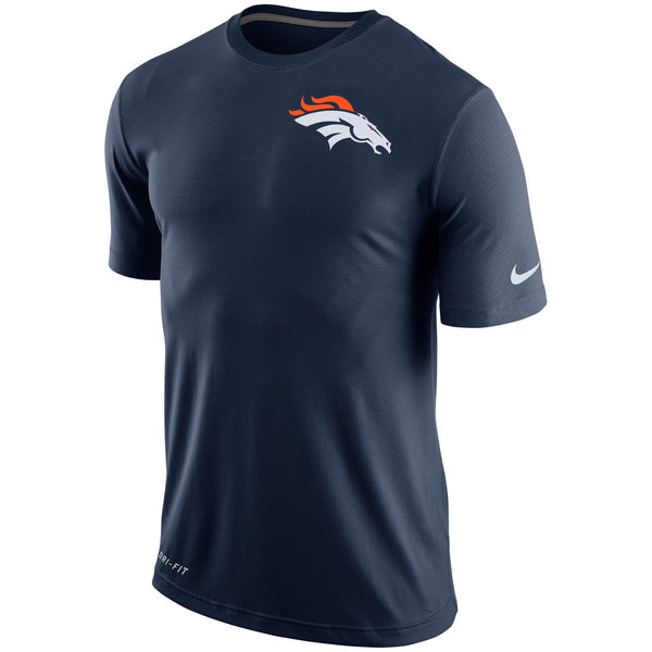 Nike Denver Broncos Navy Dri-Fit Touch Performance Men's T-Shirt
