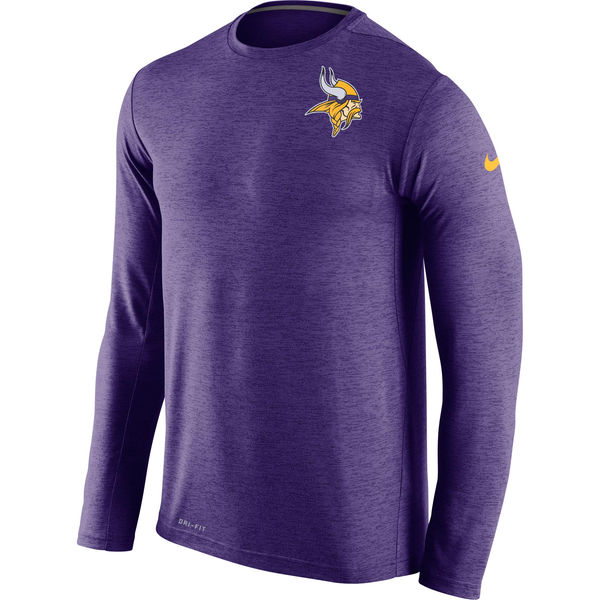 Nike Minnesota Vikings Purple Dri-Fit Touch Long Sleeve Performance Men's T-Shirt
