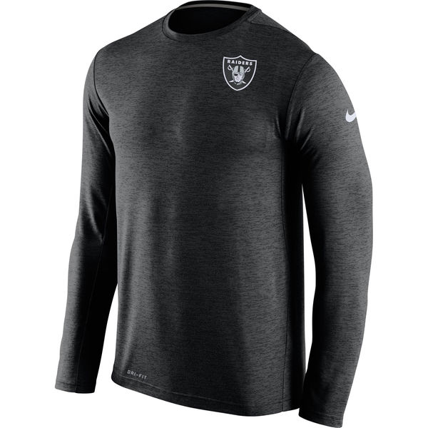 Nike Oakland Raiders Black Dri-Fit Touch Long Sleeve Performance Men's T-Shirt