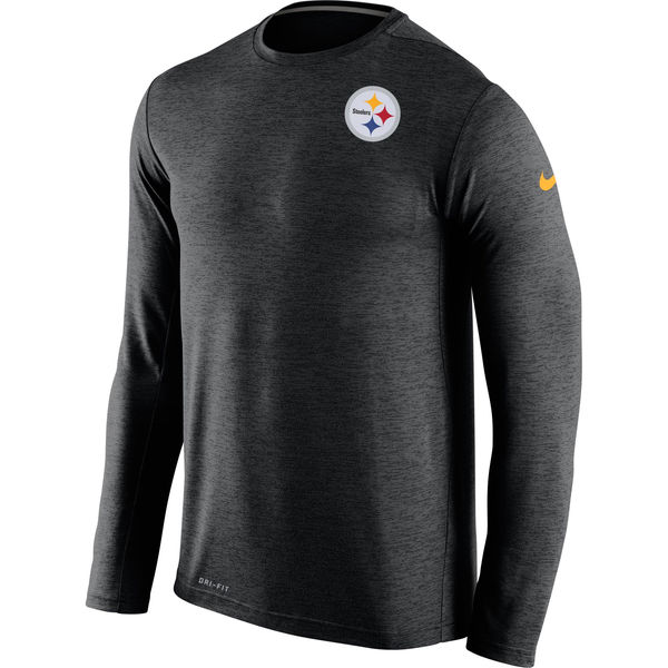 Nike Pittsburgh Steelers Black Dri-Fit Touch Long Sleeve Performance Men's T-Shirt