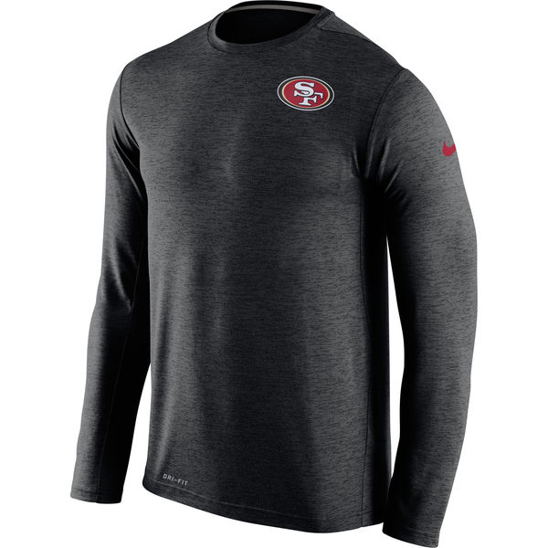 Nike San Francisco 49ers Black Dri-Fit Touch Long Sleeve Performance Men's T-Shirt
