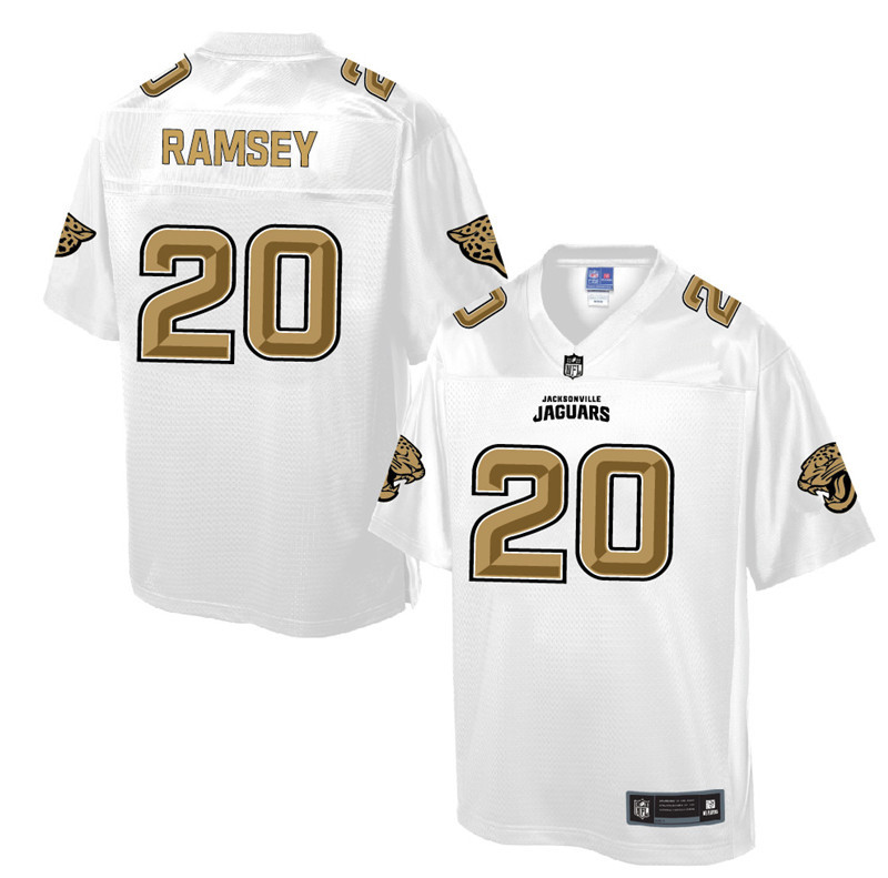 Nike Jaguars 20 Jalen Ramsey Pro Line White Gold Collection Elite Jersey