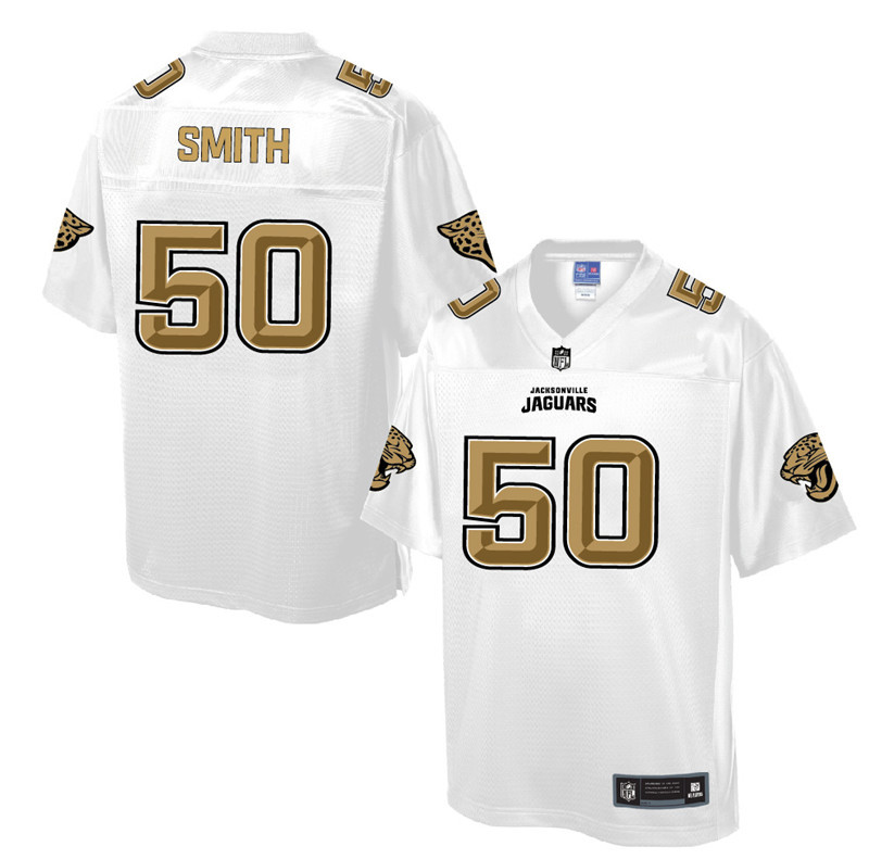 Nike Jaguars 50 Telvin Smith Pro Line White Gold Collection Elite Jersey