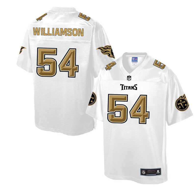 Nike Titans 54 Avery Williamson Pro Line White Gold Collection Elite Jersey