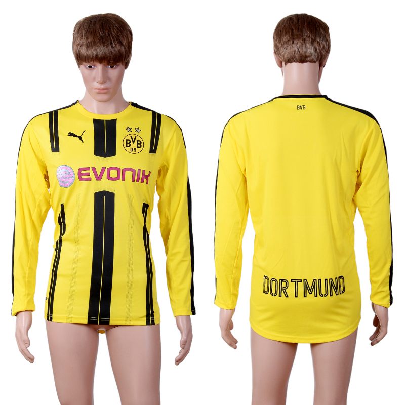 2016-17 Dortmund Home Long Sleeve Thailand Jersey