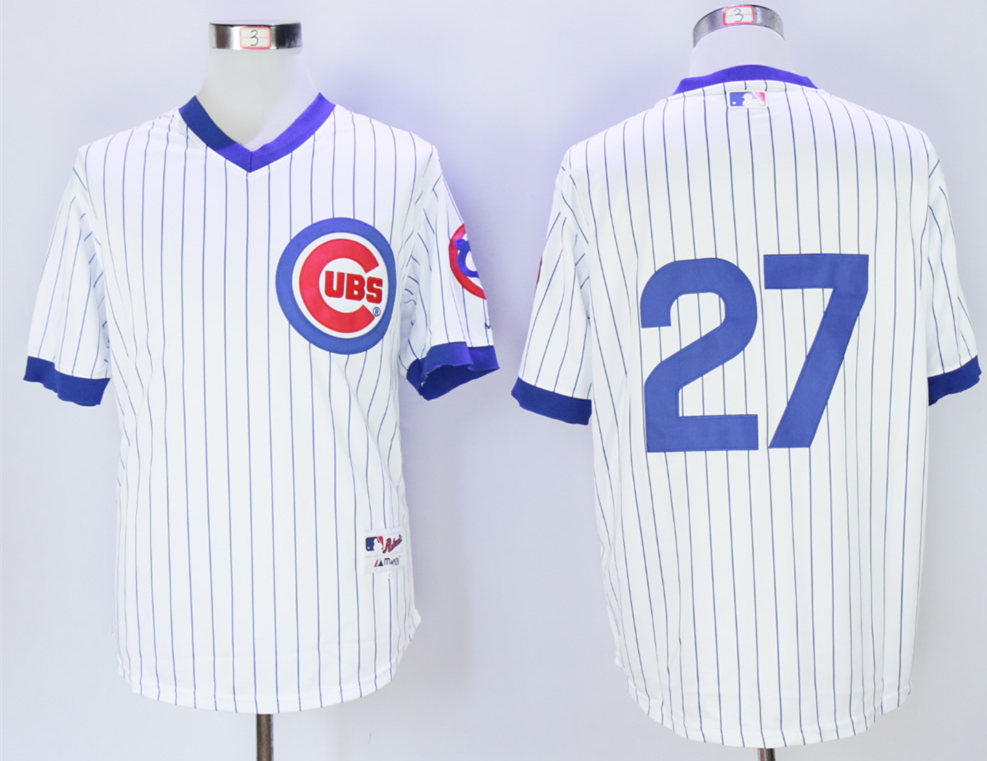 Cubs 27 Addison Russell White 1988 Turn Back The Clock Jersey