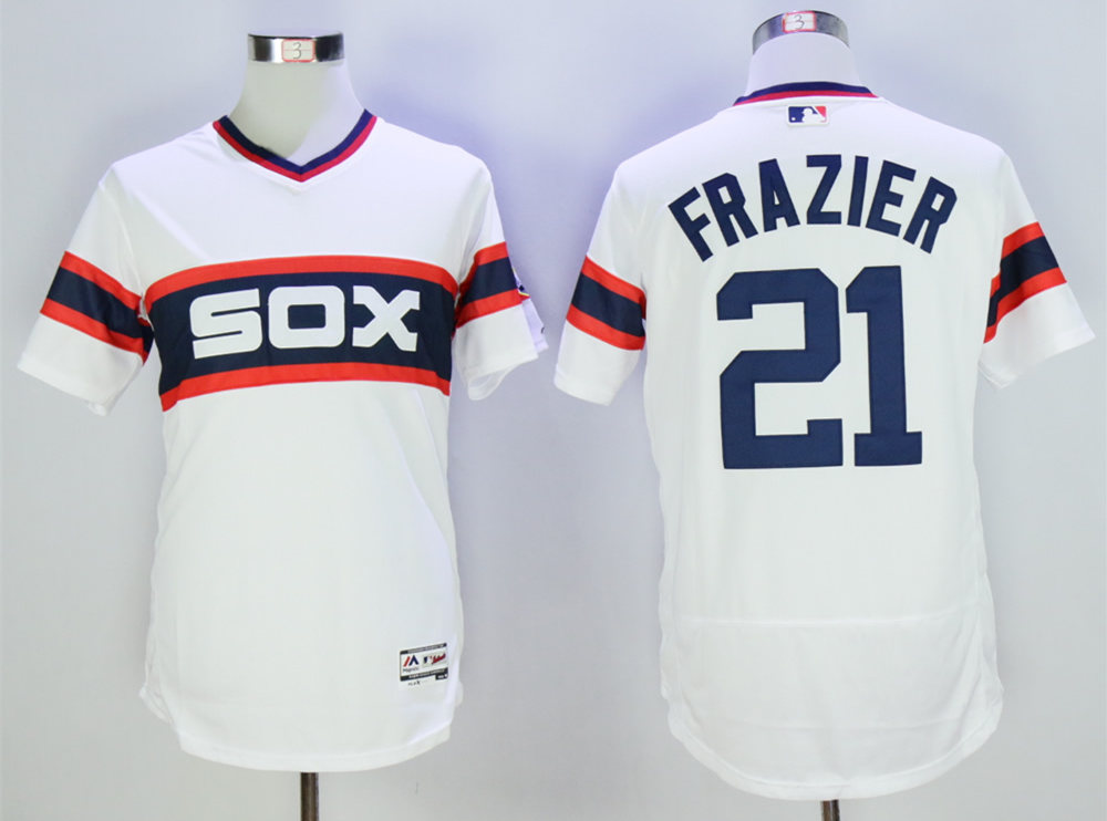 White Sox 21 Todd Frazier White Cooperstown Collection Flexbase Jersey