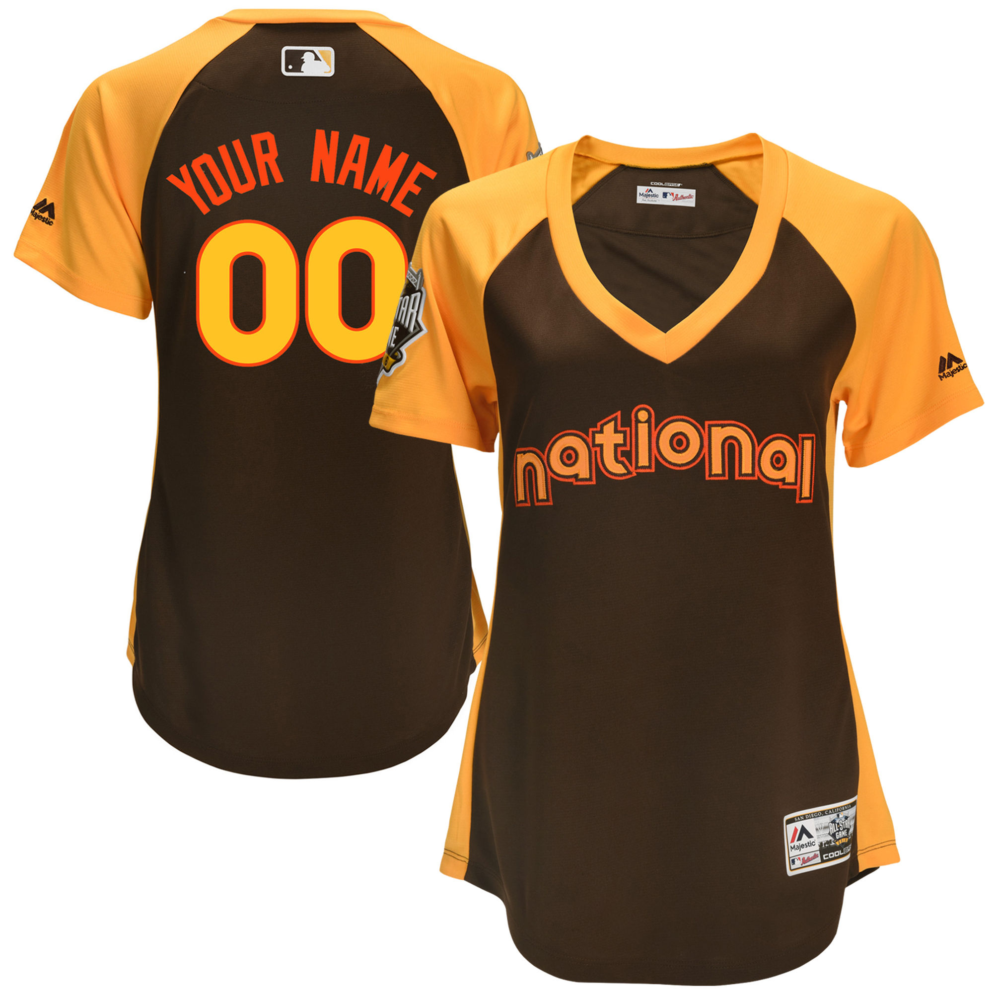 National League Brown Women 2016 All-Star Game Cool Base Batting Practice Player Customized Jersey