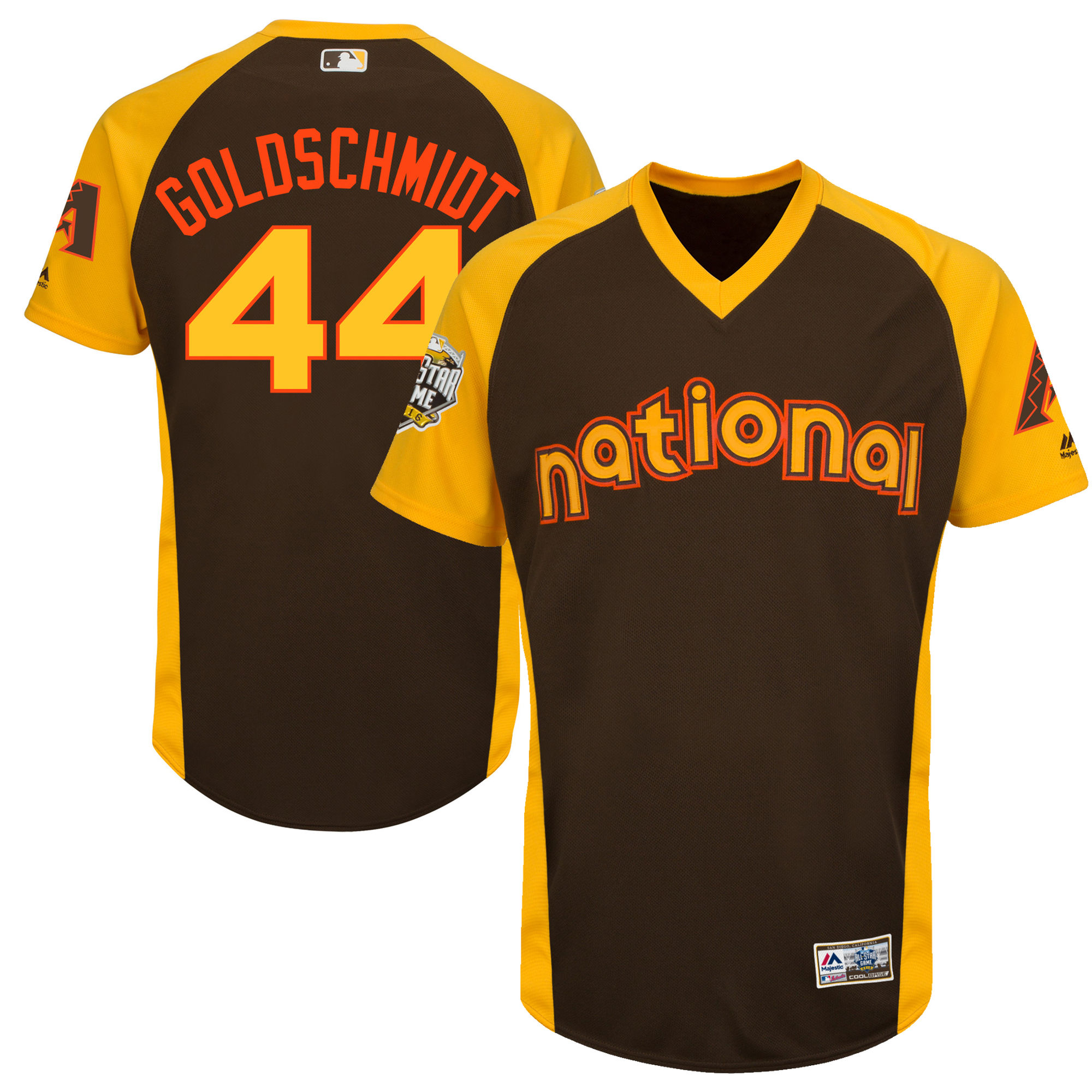 Diamondbacks 44 Paul Goldschmidt Brown 2016 All-Star Game Cool Base Batting Practice Player Jersey