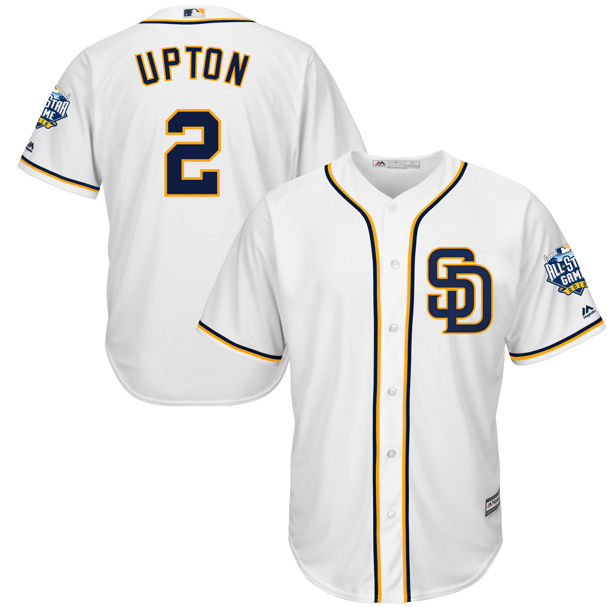 Padres 2 Melvin Upton White 2016 All-Star Game New Cool Base Jersey