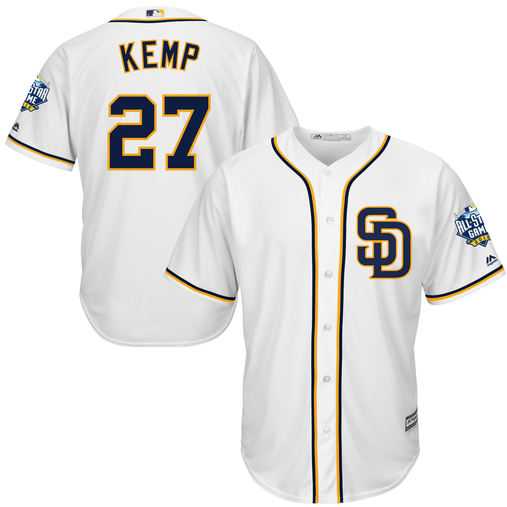 Padres 27 Matt Kemp White 2016 All-Star Game New Cool Base Jersey