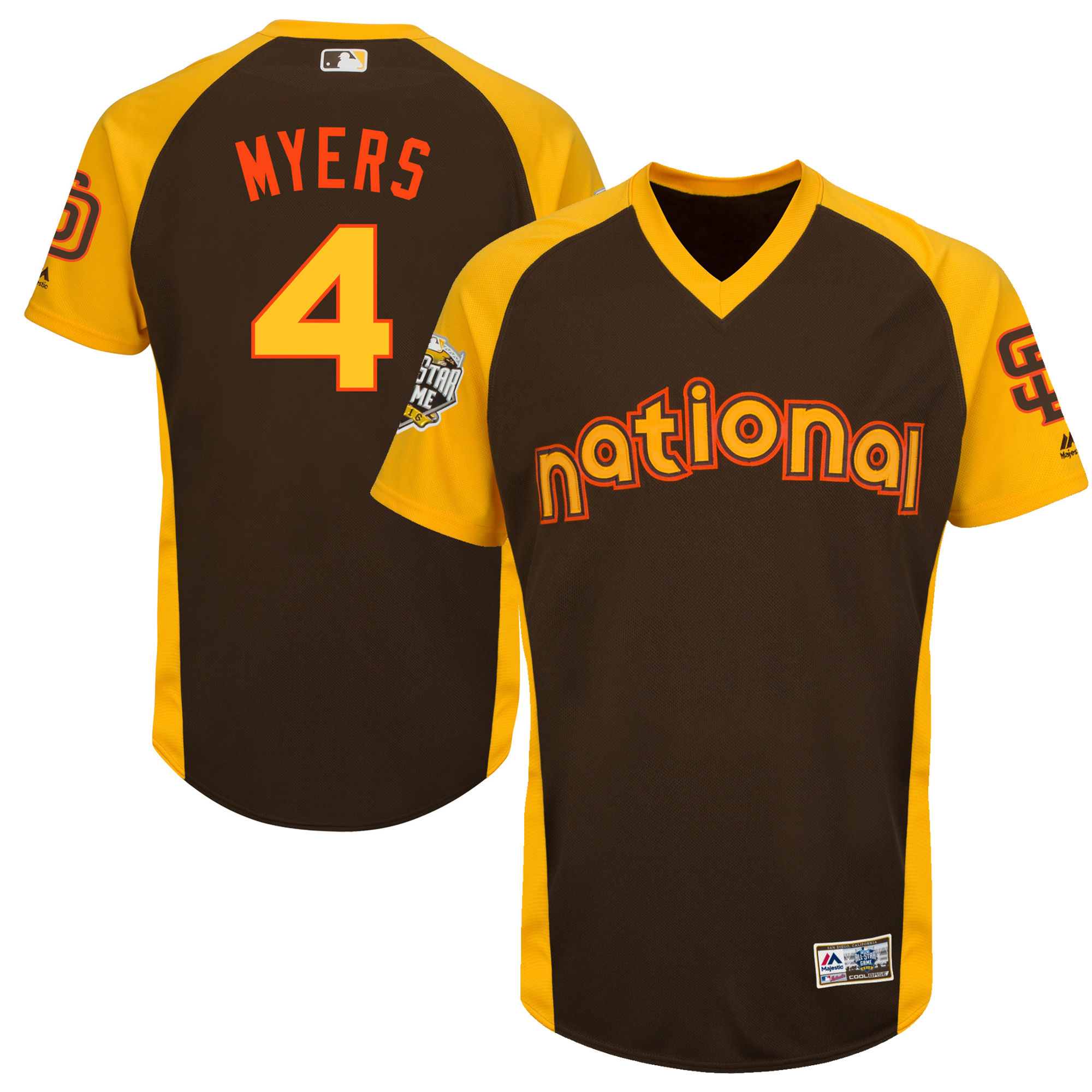 Padres 4 Wil Myers Brown 2016 All-Star Game Cool Base Batting Practice Player Jersey