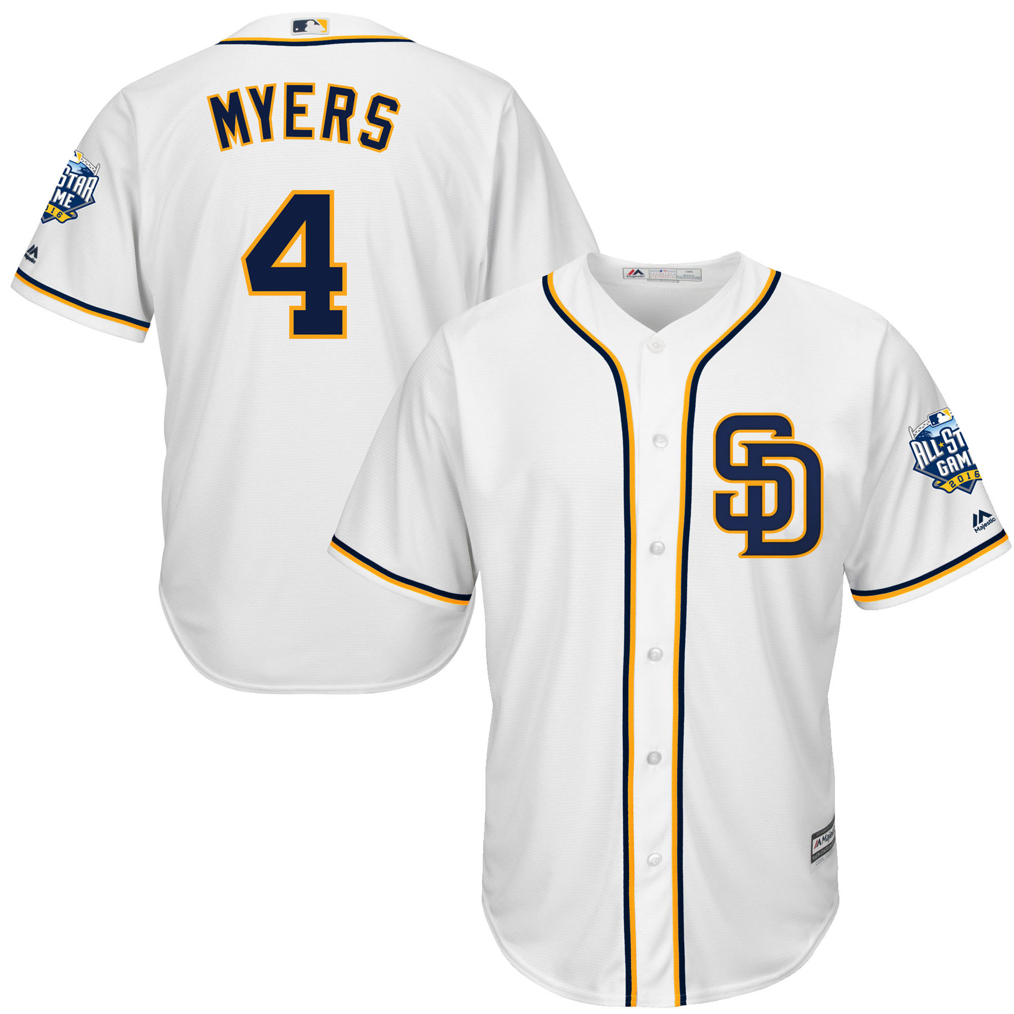 Padres 4 Wil Myers White 2016 All-Star Game New Cool Base Jersey