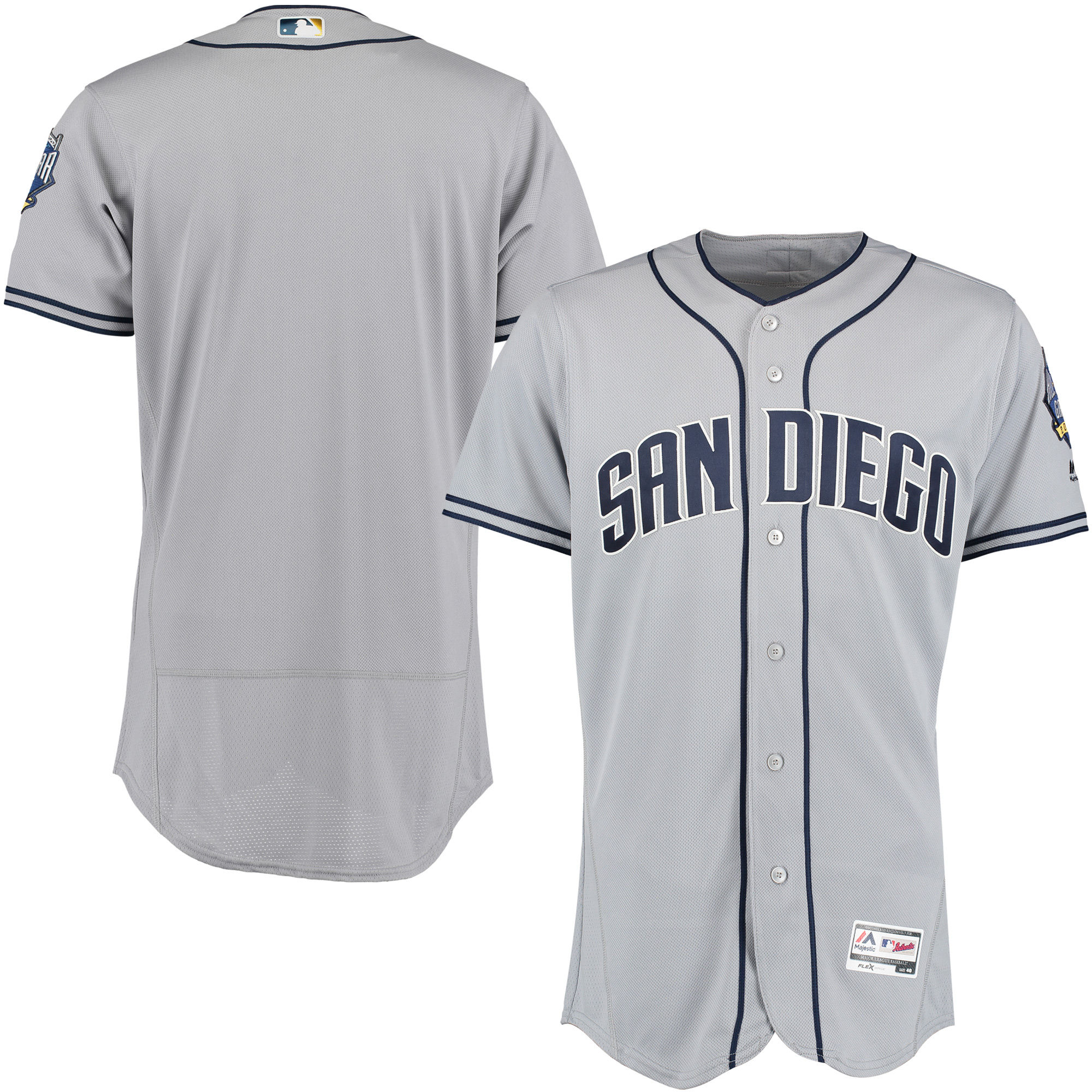 Padres Blank Grey 2016 All-Star Game Flexbase Jersey