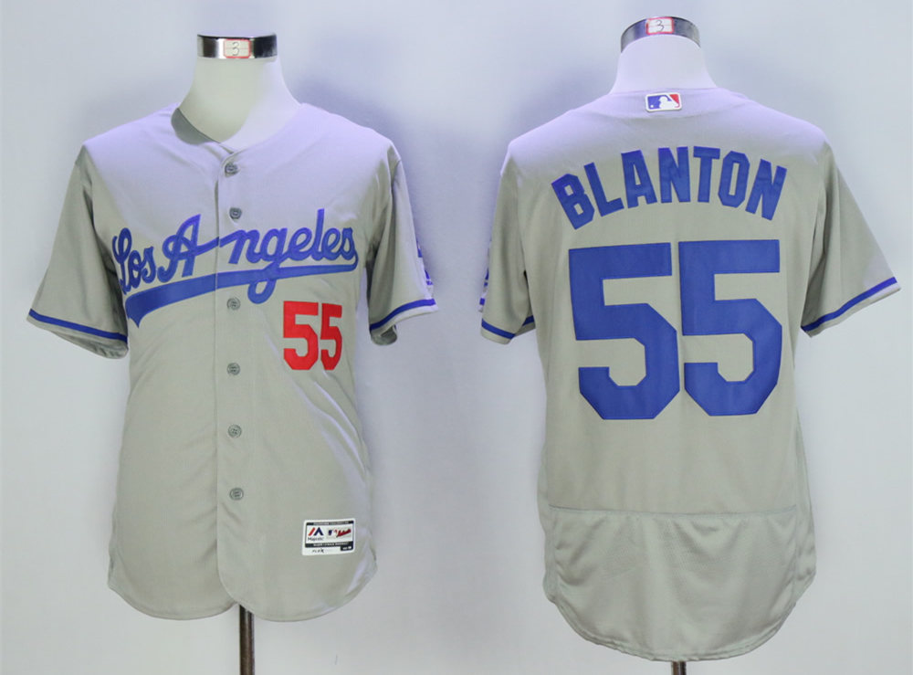 Dodgers 55 Joe Blanton Grey Collection Player Flexbase Jersey