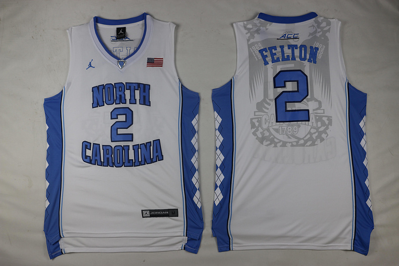 North Carolina Tar Heels 2 Raymond Felton White College Basketball Jersey