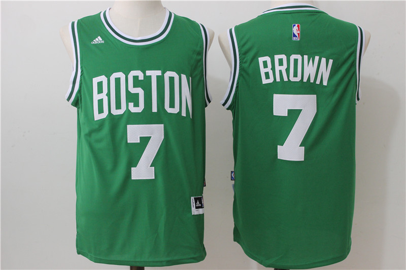 Celtics 7 Jaylen Brown Green Swingman Jersey