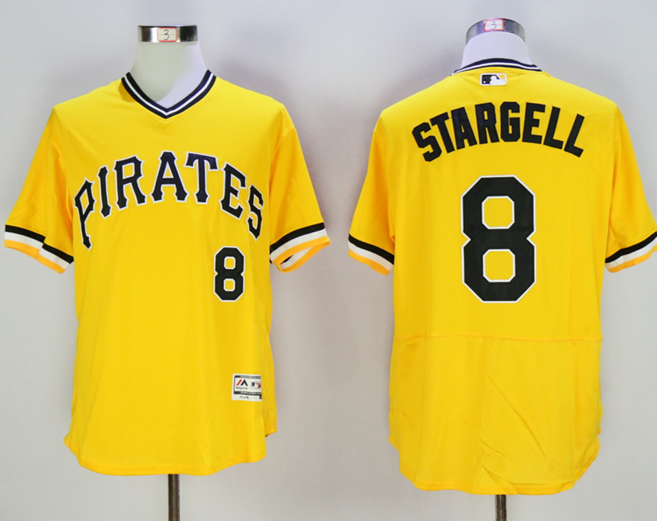 Pirates 8 Willie Stargell Gold Flexbase Jersey