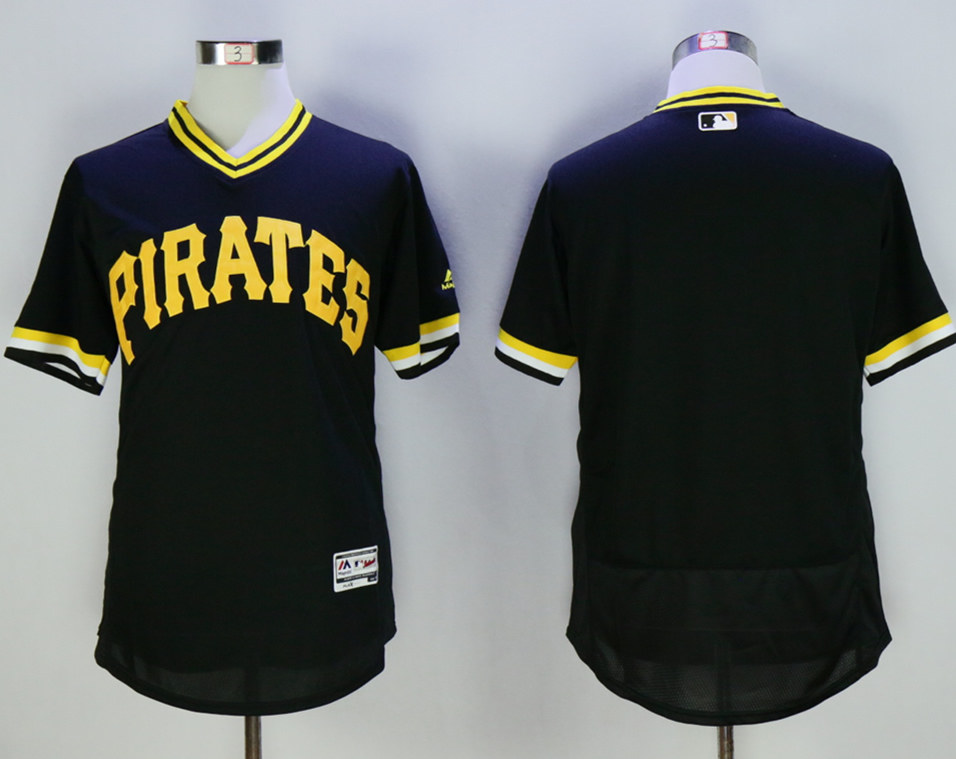 Pirates Blank Black 1982 Cooperstown Collection Flexbase Jersey