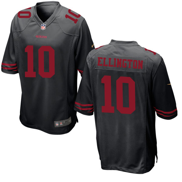 Nike 49ers 10 Bruce Ellington Black Elite Jersey