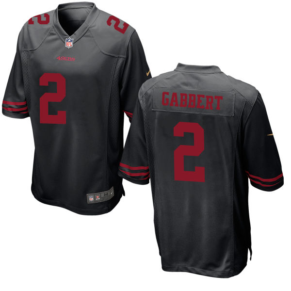 Nike 49ers 2 Blaine Gabbert Black Elite Jersey - Click Image to Close