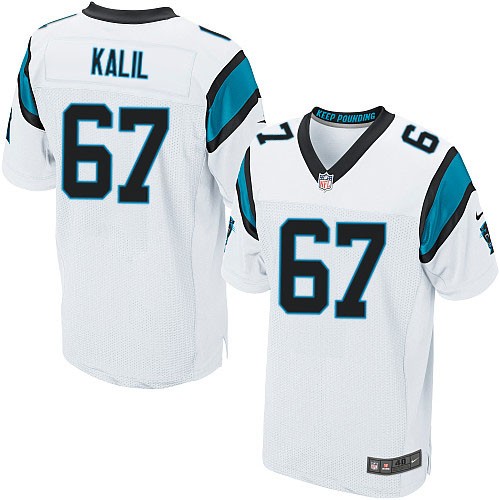 Nike Panthers 67 Ryan Kalil White Elite Jersey - Click Image to Close