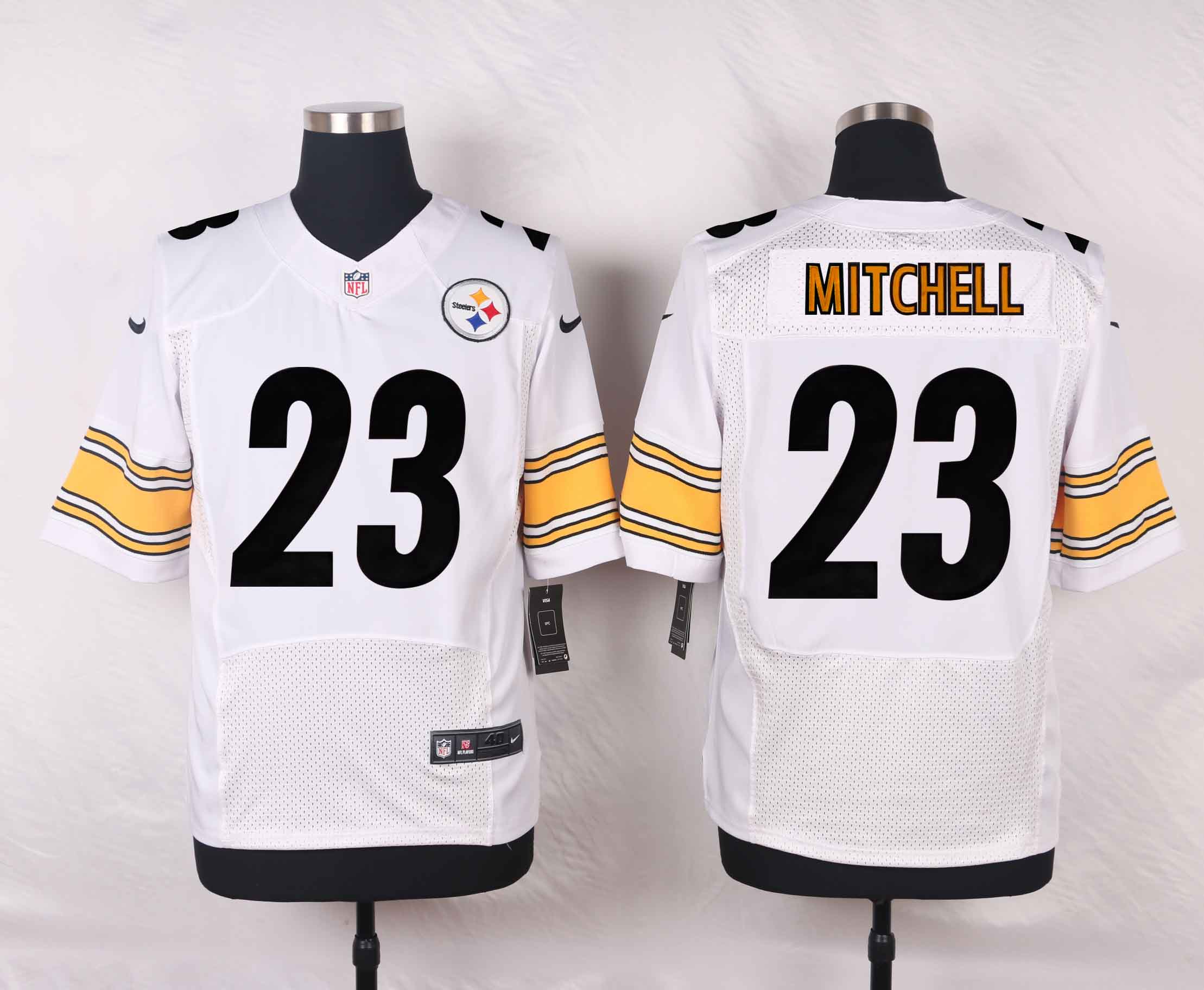 Nike Steelers 23 Mike Mitchell White Elite Jersey