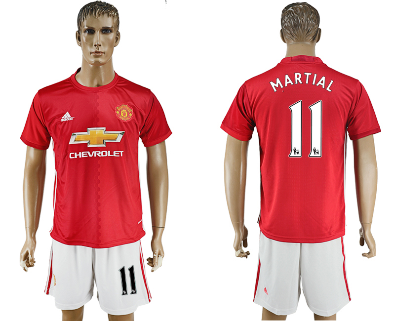 2016-17 Manchester United 11 MARTIAL Home Soccer Jersey