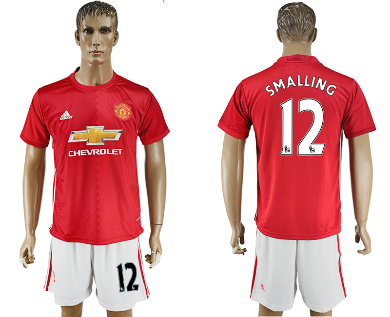 2016-17 Manchester United 12 SMALLING Home Soccer Jersey