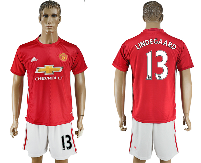 2016-17 Manchester United 13 LINDEGAARD Home Soccer Jersey