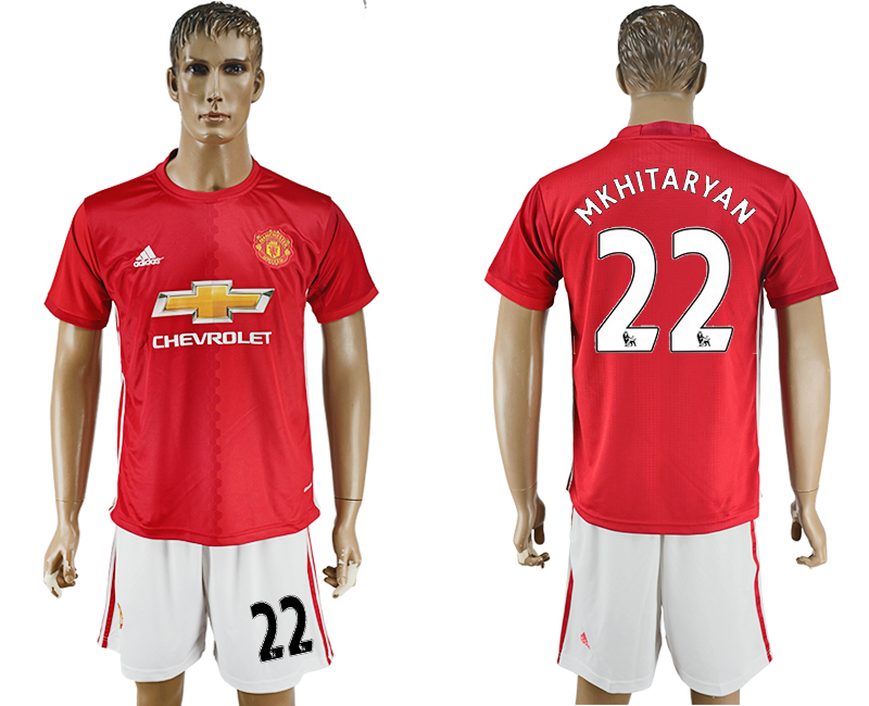 2016-17 Manchester United 22 MKHITARYAN Home Soccer Jersey