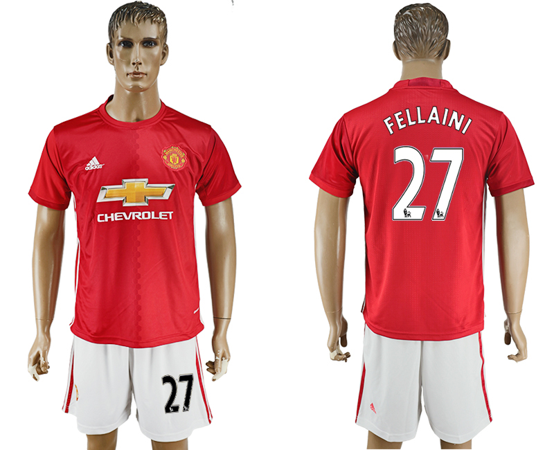 2016-17 Manchester United 27 FELLAINI Home Soccer Jersey