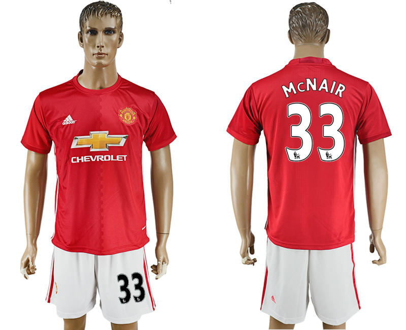 2016-17 Manchester United 33 McNAIR Home Soccer Jersey
