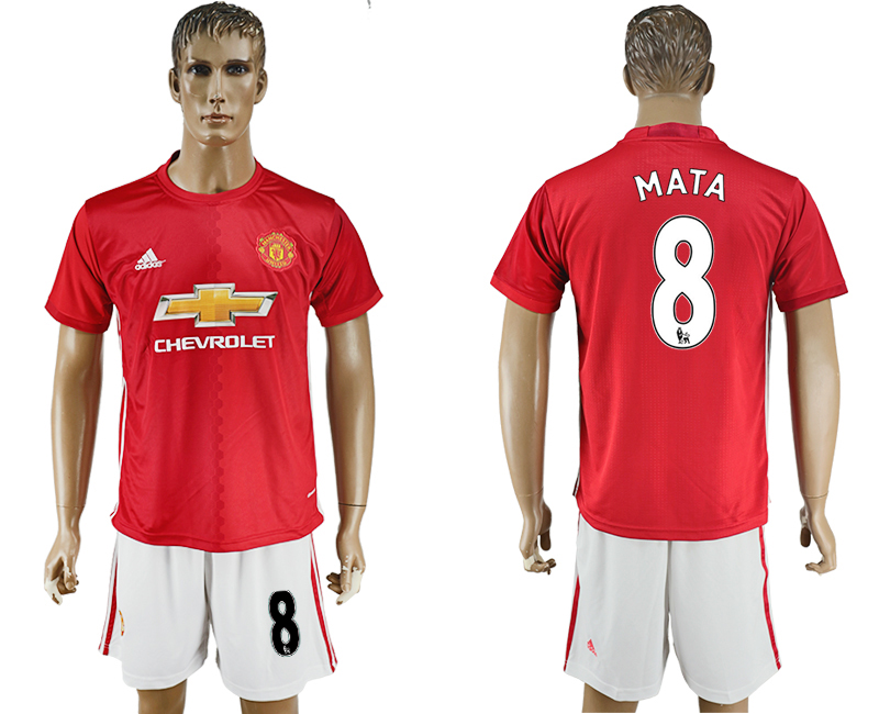 2016-17 Manchester United 8 MATA Home Soccer Jersey 2016-17 Manchester United 8 MATA Home Soccer Jersey