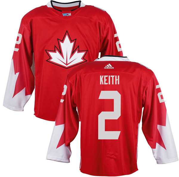 Canada 2 Duncan Keith Red World Cup of Hockey 2016 Premier Player Jersey - Click Image to Close