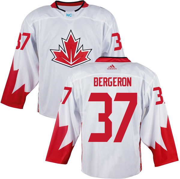 Canada 37 Patrice Bergeron White World Cup of Hockey 2016 Premier Player Jersey