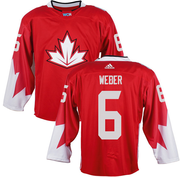 Canada 6 Shea Weber Red World Cup of Hockey 2016 Premier Player Jersey