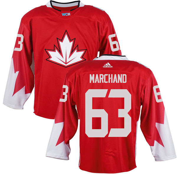 Canada 63 Brad Marchand Red World Cup of Hockey 2016 Premier Player Jersey - Click Image to Close