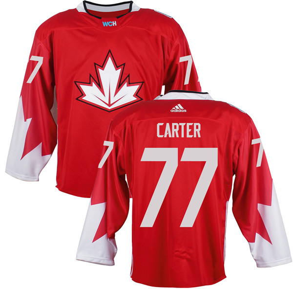 Canada 77 Jeff Carter Red World Cup of Hockey 2016 Premier Player Jersey - Click Image to Close