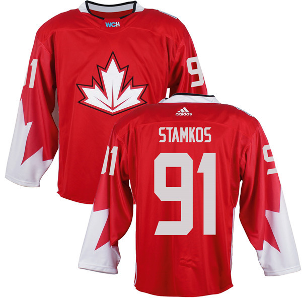 Canada 91 Steven Stamkos Red World Cup of Hockey 2016 Premier Player Jersey