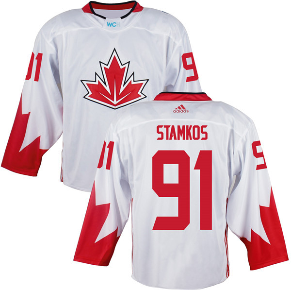 Canada 91 Steven Stamkos White World Cup of Hockey 2016 Premier Player Jersey