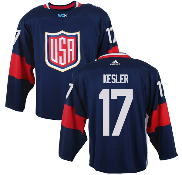 USA 17 Ryan Kesler Navy 2016 World Cup of Hockey Premier Player Jersey