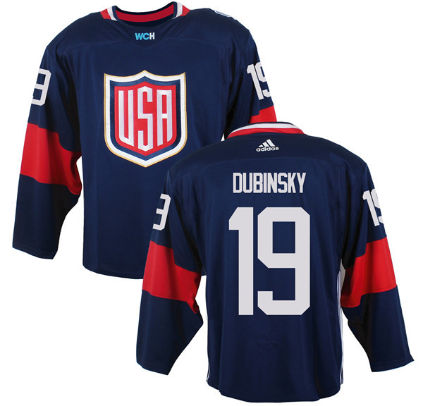 USA 19 Brandon Dubinsky Navy 2016 World Cup of Hockey Premier Player Jersey